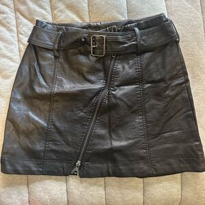 Free People Vegan Leather Mini Skirt